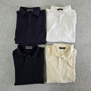 Lot Of 4 Charles Tyrwhitt Polo Shirt Men's Large Long Sleeve Casual Cotton Piqué